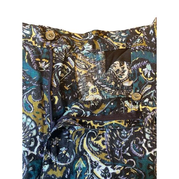 Tasso Elba Men's Linen Paisley Floral Chino Shorts Size 42 Multicolor Vacation - Picture 7 of 14